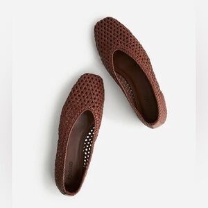 Madewell The Mylie Ballet Flat in Handwoven Leather size 7